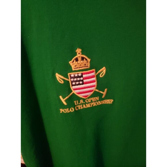 U.s. Polo Assn Green Us Open Championship Polo Size Medium - Picture 2 of 7